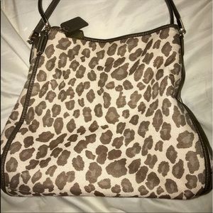 Coach Ocelot Leather Leopard Print Phoebe Tote Bag